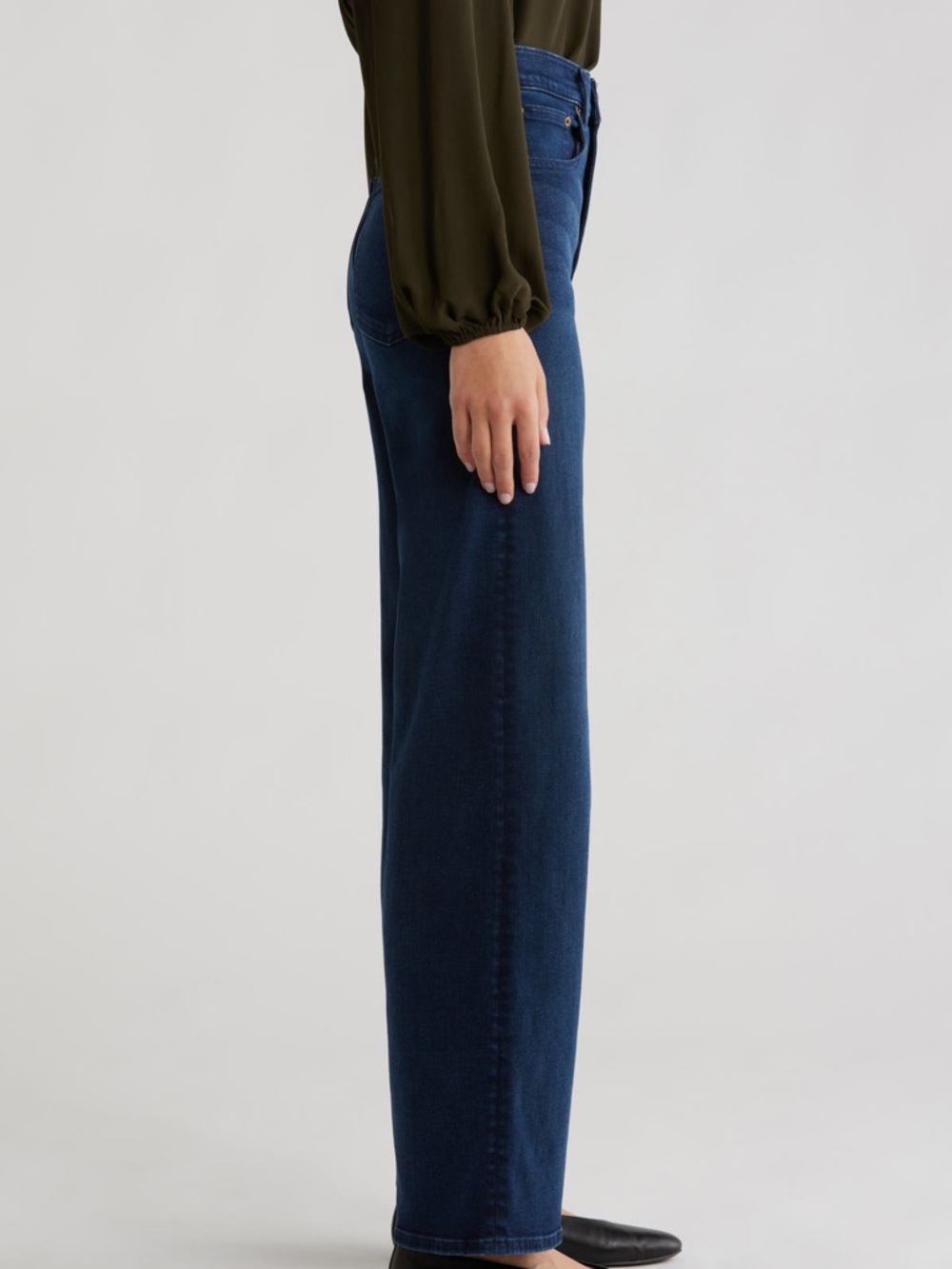 Madewell Perfect Vintage Wide Leg Jeans 27 Harvey Wash High Rise Stretch - Picture 2 of 13